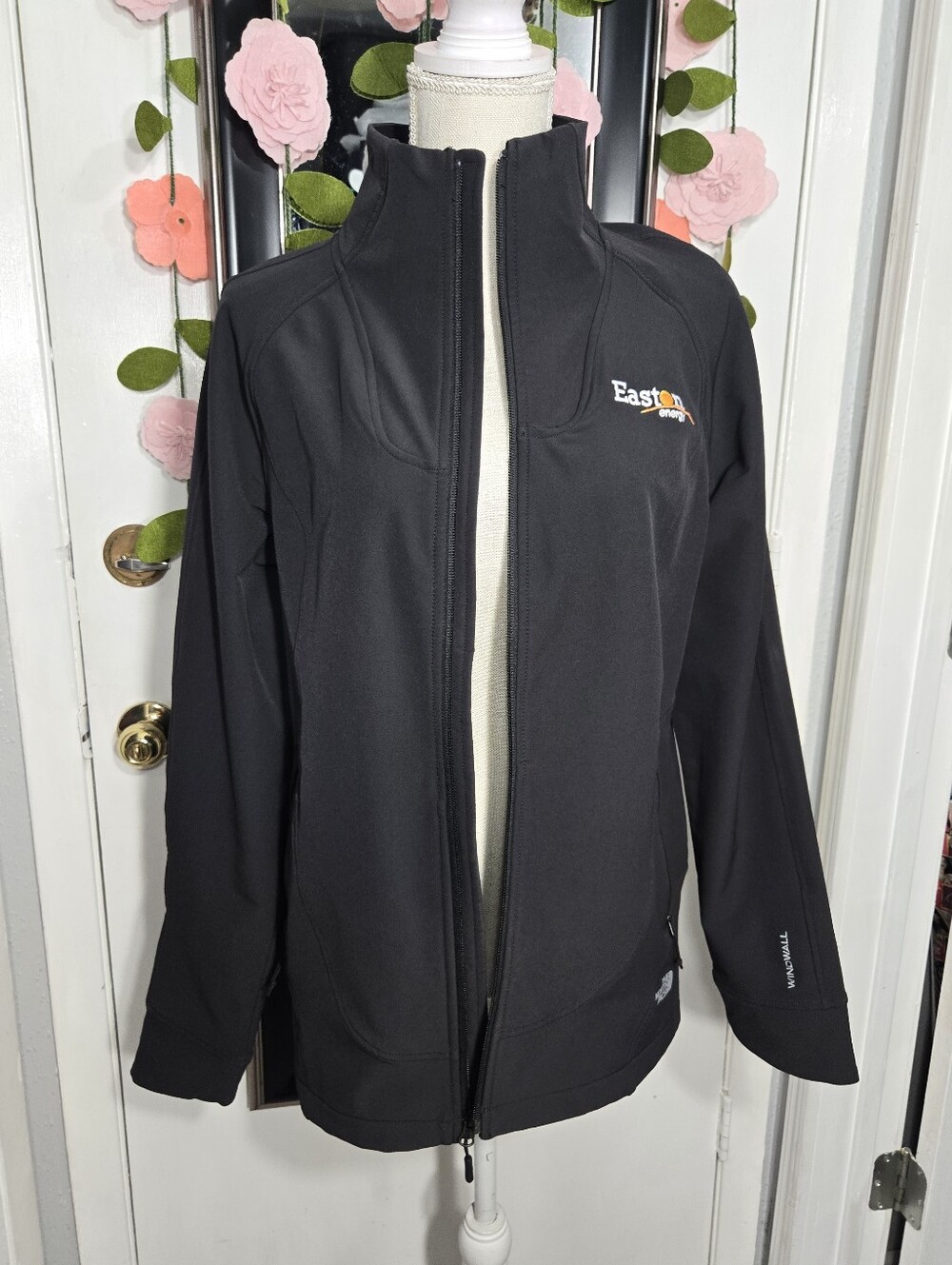 The North Face Windwall Full Zip Jacket Women Small Black Outdoors Logo Sz L